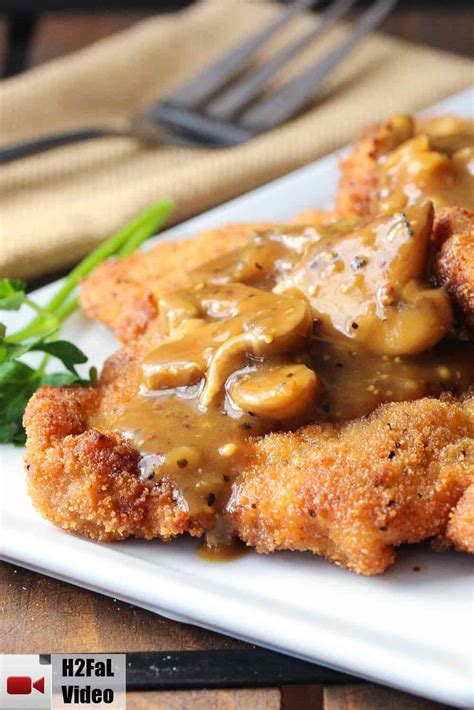 German Schnitzel with Mushroom Gravy | How To Feed a Loon