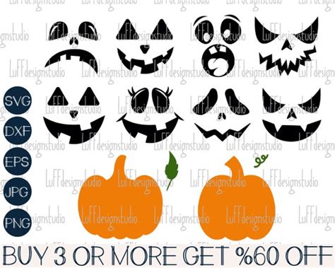 Halloween AI Silhouette Holiday Svg Cricut cut File Cricut Pumpkin Face ...