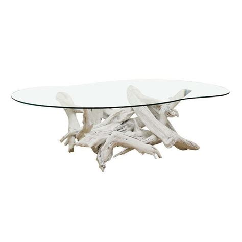 White Driftwood Coffee Table | 1stdibs.com | Driftwood coffee table, Glass top accent table ...