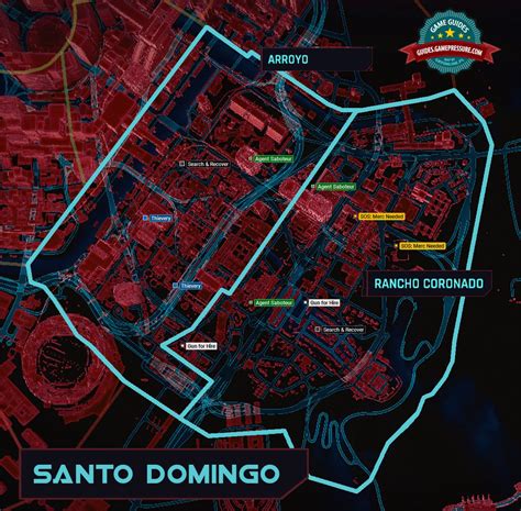 Cyberpunk 2077: Santo Domingo map | gamepressure.com