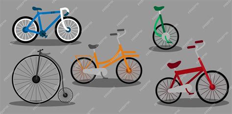 Premium Vector | Various Types of Bicycles