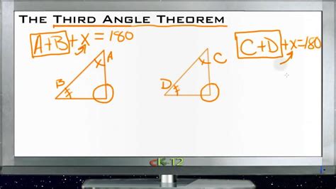 The Third Angle Theorem: Lesson (Basic Geometry Concepts) - YouTube