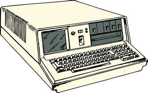 Clipart - 70s era portable computer