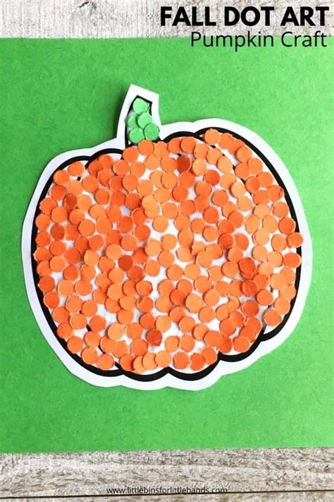 Dot Pumpkin Art (Free Pumpkin Template) - Little Bins for Little Hands