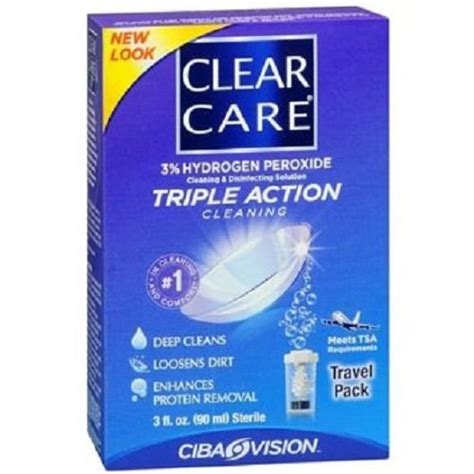 Clear Care Triple Action Travel Pack Cleaning and Disinfecting Solution ...