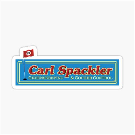 "Carl Spackler Greenskeeping & Gopher Control" Sticker for Sale by ...