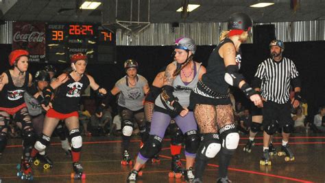 Roller derby teams play rough while on the track