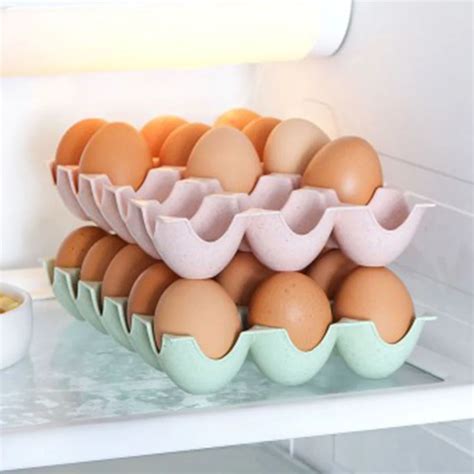 Kitchen Egg Storage Box Organizer Refrigerator Storing Egg 15 Eggs ...