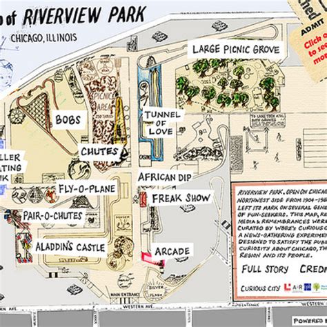 riverview amusement park, chicago map - mudderhensdesigns