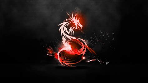 Abstract Dragon Wallpaper (Red/Carbon fibre black) by maciekporebski on ...