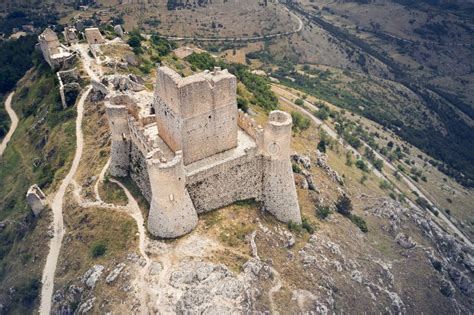 Transverse Aerial View of the Medieval Castle of Rocca Calascio Abruzzo Stock Image - Image of ...