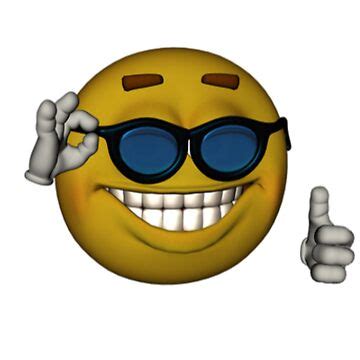 "Smiley Face Sunglasses Thumbs Up Emoji Meme Face" Magnet for Sale by obviouslogic | Redbubble