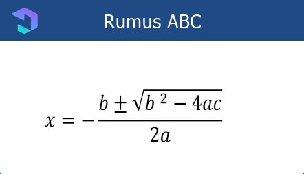 Soal Dan Jawaban Persamaan Kuadrat Dengan Rumus Abc - Kumpulan Contoh Surat dan Soal Terlengkap