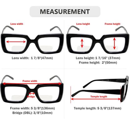 4 Pack Funky Thicker Frame Bifocal Reading Glasses Women – eyekeeper.com