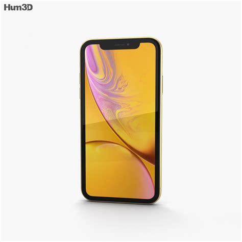 Apple iPhone XR Yellow 3D model - Electronics on Hum3D