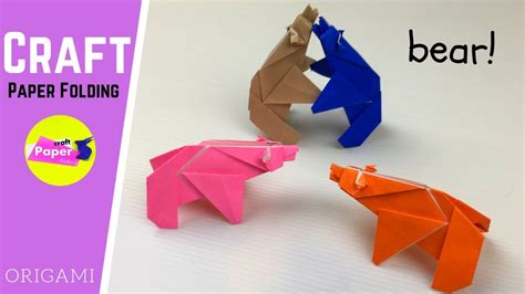 How to Make Origami Bear - Origami Polar Bear Easy Origami Animals - YouTube