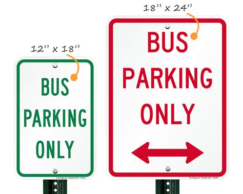 Bus Parking Signs