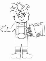 Lederhosen Germany Coloring Pages & Book sketch template