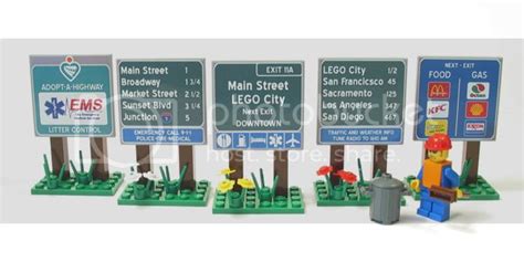 Lego Custom Highway Signs City Town | eBay