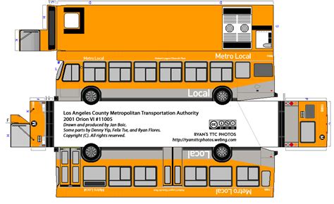 SP. Papel Modelismo: PaperBus 2001 Orion VI - Los Angeles County ...