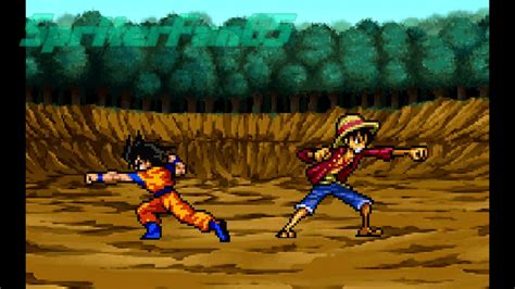 Luffy VS Goku! (Sprite Battle) - YouTube