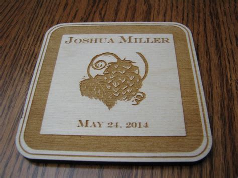 Personalized Wood Coasters 15 Count