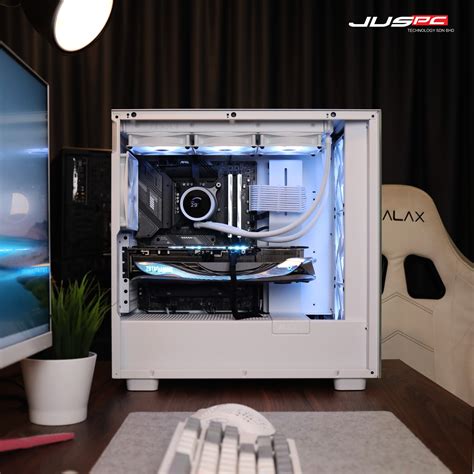 【NZXT H7 ELITE ATX WHITE BUILD : White And Mighty】 | JusPC