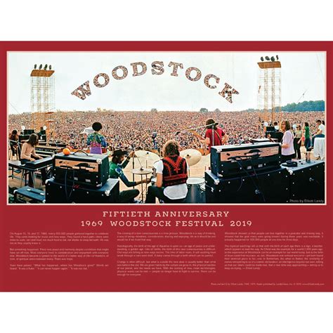 1969 Woodstock Festival Fiftieth Anniversary Poster - Woodstock Postcards