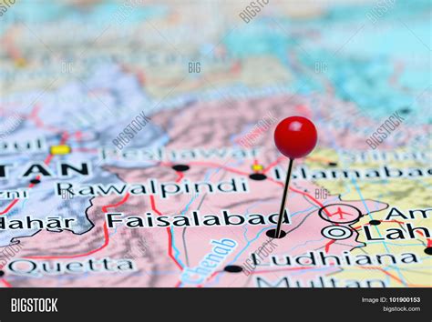 Faisalabad Pinned On Image & Photo (Free Trial) | Bigstock