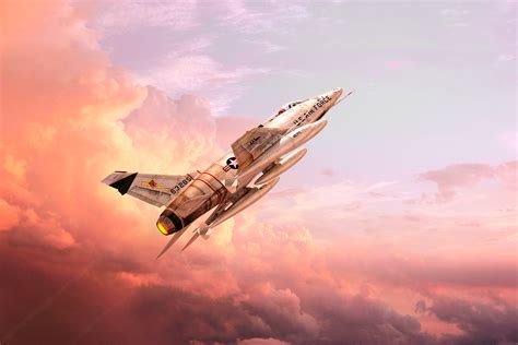 Download Jet Fighter Sky Military North American F-100 Super Sabre HD Wallpaper by Graham Gazzard