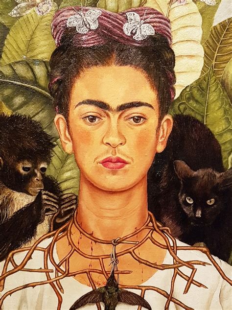 Frida Kahlo SelfPortrait with Thorn Necklace and Hummingbird 27"x33.5" (V1528) eBay