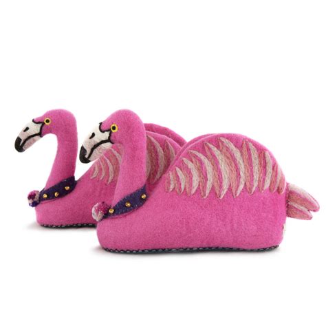 Alice The Flamingo Adult Felt Slippers By Sew Heart Felt ...