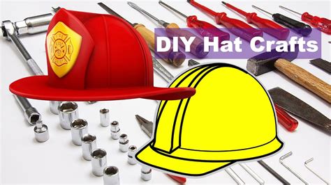 Paper Hat - Construction | Engineer Hat , Fireman Hat craft - Halloween Costume Craft ideas ...