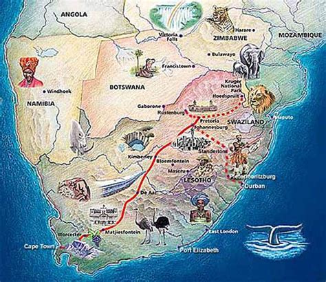 The Blue Train - Route Map #bluetrain #southafrica #capetown #pretoria | South africa map ...