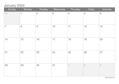 Monthly Calendar 2024 Excel Free Download Pdf - Elly Lianne