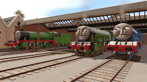 Gordon and Flying Scotsman by TheThomasTrainzUser on DeviantArt