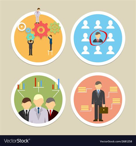 Human resources icons Royalty Free Vector Image