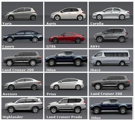 Names of toyota models