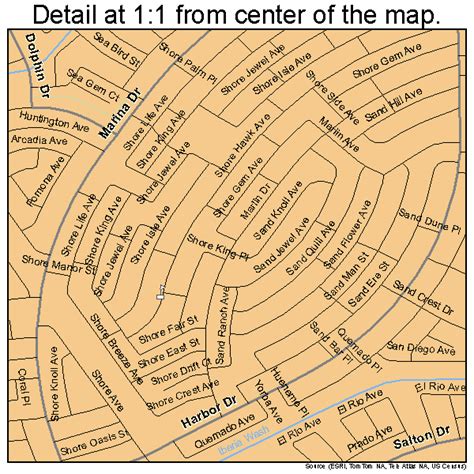 Salton City California Street Map 0664294