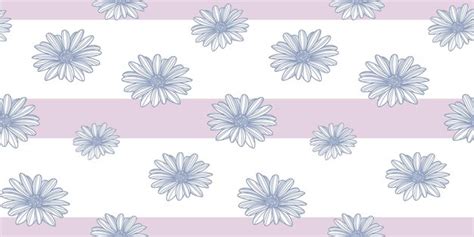 Premium Vector | Daisy flower vector pattern background stripe pattern