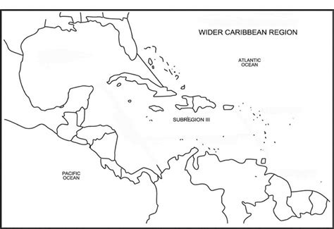 Blank Map Of The Caribbean And Travel Information | Download Free - Printable Blank Caribbean ...