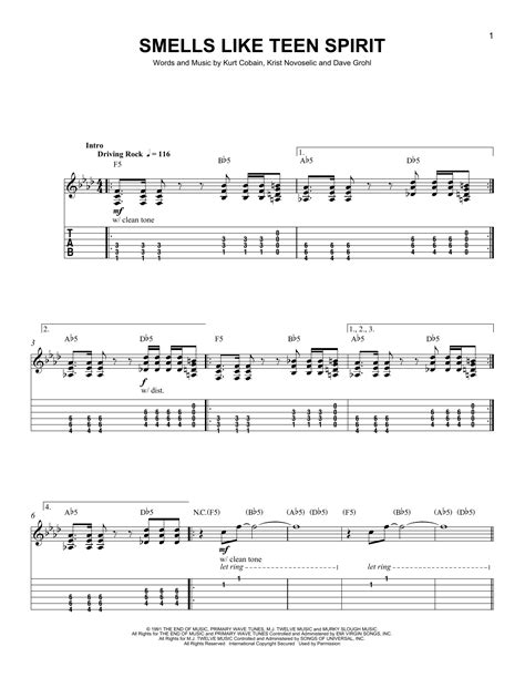 Smells Like Teen Spirit by Nirvana - Easy Guitar Tab - Guitar Instructor