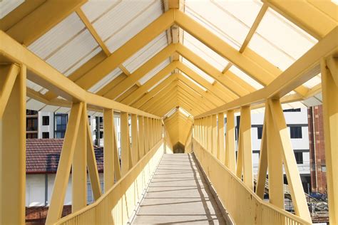 Yellow Cable Bridge With Canopy · Free Stock Photo