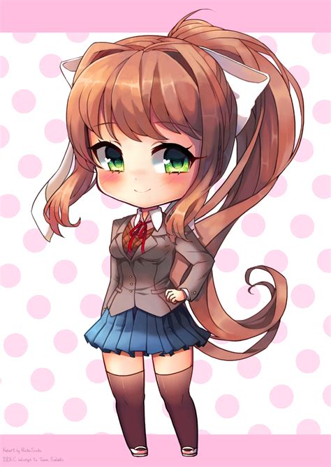 Monika - Doki Doki Literature Club by RockuSocku on DeviantArt