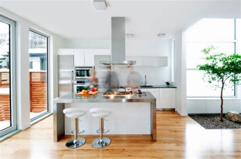 10 Beautiful Stainless Steel Kitchen Island Designs