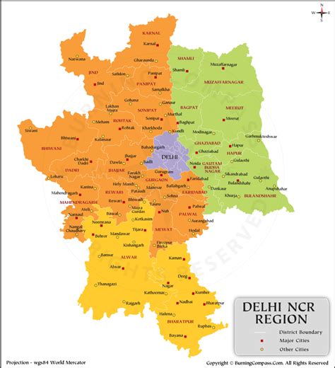 Delhi NCR Map, National Capital Region Map