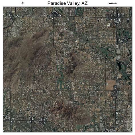 Aerial Photography Map of Paradise Valley, AZ Arizona