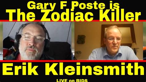 Erik Kleinsmith - Zodiac Killer was Gary Francis Poste - YouTube