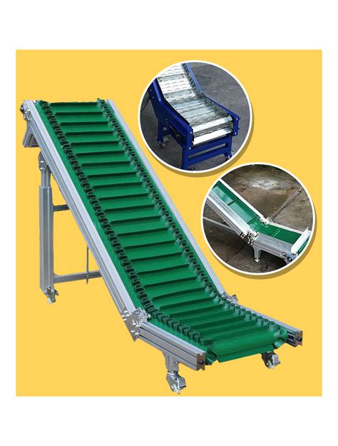 สายพานลำเลียง Z belt ยกของ climbing belt conveyors rail guard and lib