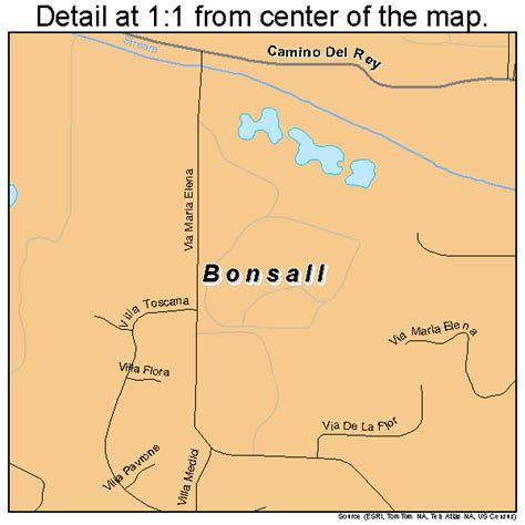 Bonsall California Street Map 0607498